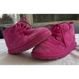 UGG‎ Neumel Chukka Suede Lace Up Ankle Boots Size 7 Pink - 1094269